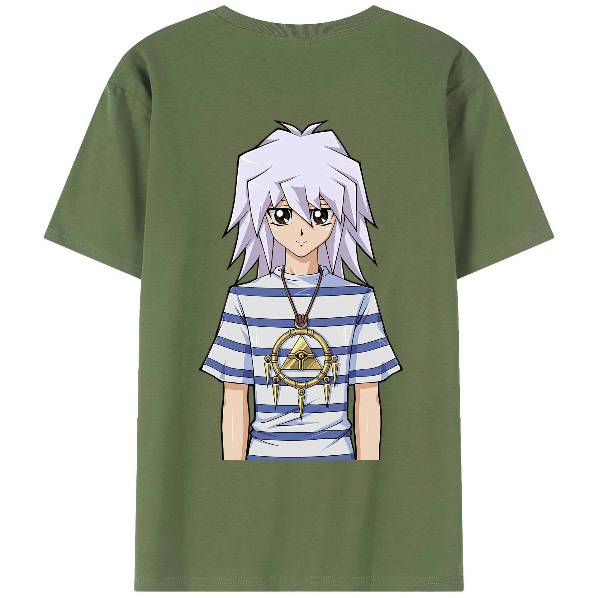 （画像用） 遊☆戯☆王 Yu-Gi-Oh! 綿100％ メンズ半袖Tシャツ（バックプリント） 通気性